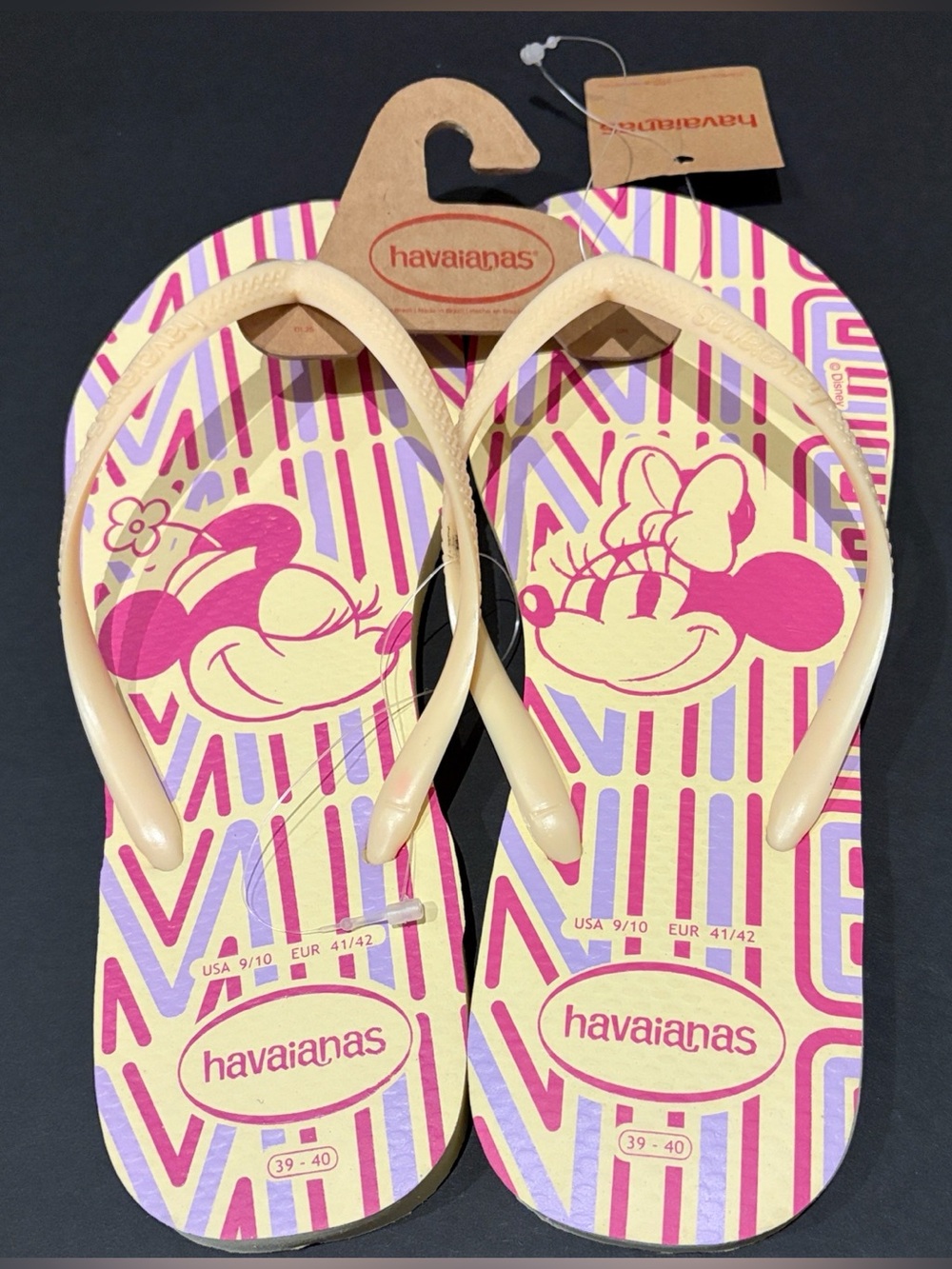 Havaianas Flip Flops Disney Minnie Mickey Mouse Sandals Size 9